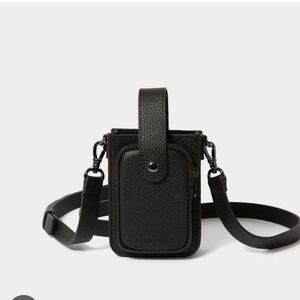 Bandolier Black Leather Belt Bag